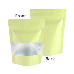 5x7in Matte Yellow Foil Mylar Stand Up Zip Lock Pouch Bag w/ Machine&Window