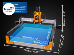 Masuter 3S CNC Router Machine with NEMA 23 Closed-Loop Stepper Motor, 400W Spind