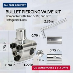 4 Pack BPV-31 Valve Kits Piercing Refrigerator Line Tap Valve