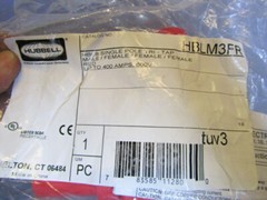 1 HUBBELL HBLM3FR Triple Connector Tri – Tap Red Taper Nose 400 amps, 600 v. NEW