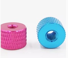 M3 M4 Aluminum Alloy Round Knurled Standoff Nuts Studs Threaded Connector Sleeve