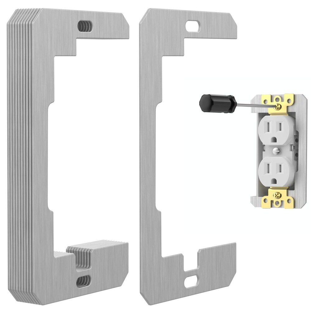 10 Pcs Wall Plate Spacer,Spacers for Electrical Outlets, Metal Flush Fit Devi…
