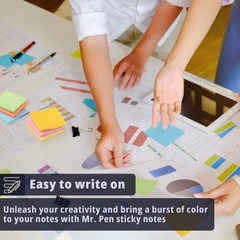 Mr. Pen- Pastel Sticky Notes, 3×3, 12 Pads, 720 Sheets, Colorful Sticky Notes