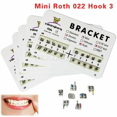 20 packs Dental metal Orthodontic Braces Brackets Mini Roth 022″Slot 3 Hooks #3