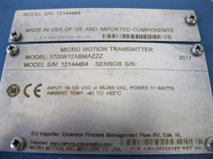 Micro Motion 5700 R12 ABMAZZZ AAAZZMV Mfg 2017 Smart Meter Transmitter Tested C8