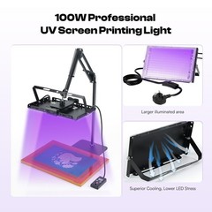 100W LED Exposure Unit for Screen Printing, UV Screen Printing Light with Adjust