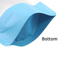 Multi-Size Foil Mylar Matte Blue Stand Up Zip Lock Bag w/ Rectangle Window B04