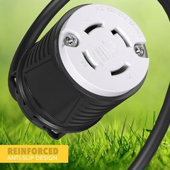 Female 30 Amp 4-Prong NEMA L14-30R Receptacle Locking Power Cord End UL Listed
