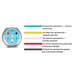 12/16/19/22mm Waterproof Momentary / Latching LED Push Button Switch Metal 3~24V