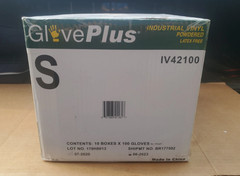 10packs/100 Glove Plus Small Clear Vinyl Disposable 4 mil Industrial Powdered