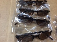 ASSORTED BOX OF SUNGLASSES SUN GLASSES SET OF 12 GLASS COLORED SMALL LENS