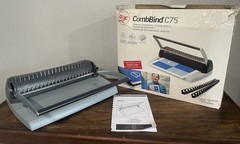 GBC CombBind C75 Desktop Binding Machine plus 200+ binding spirals