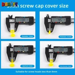 100 Pcs Black Hinged Screw Cover Caps – Snap Flip Tops w/ Washers Small