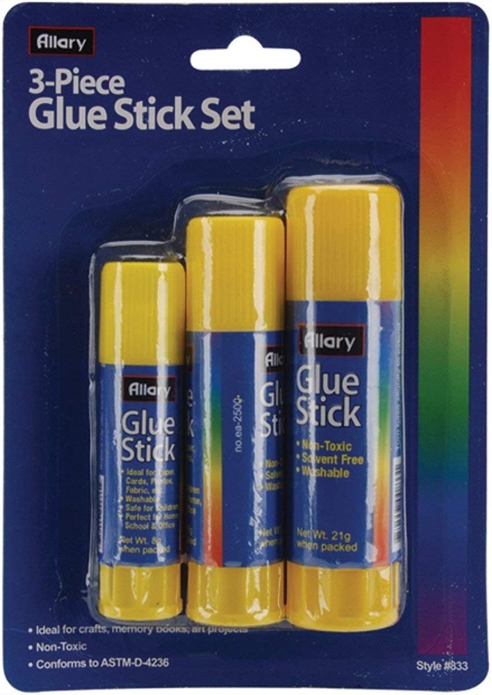 Allary Glue Stick Set 3/Pkg-8, 15 & 21 Grams