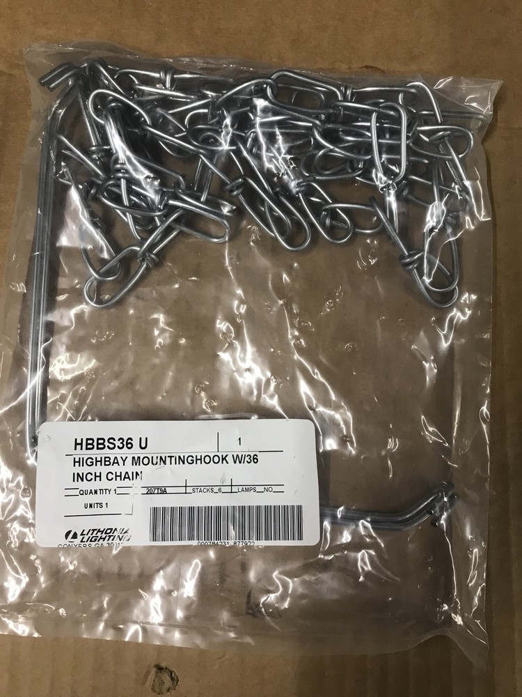 Lot Of 4 Sets – Highbay 36″ Chain & Hook Mounting Hanger Set for Light Fixture