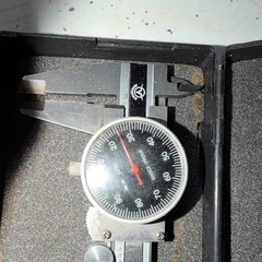 Shock-Prob 0-6 in Dial Caliper, Black Dial, 0.001 in Graduation, +/-0.001 in