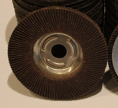 4″ x 5/8″ Flat Sanding Flapper Disc w/ Metal-Back For Grinders 40 120 180 Grit
