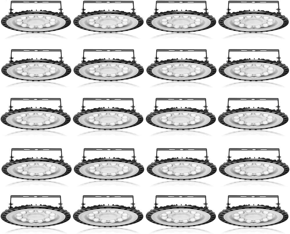 20-Packs 50W UFO high Bay Lights 5000LM Super Bright Warehouse led Light Fixture
