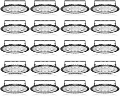 20-Packs 50W UFO high Bay Lights 5000LM Super Bright Warehouse led Light Fixture