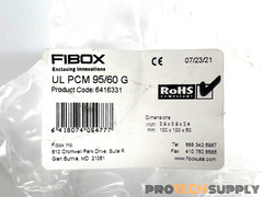 Fibox UL PCM 95/60 G Polycarbonate Enclosure 100 x 100 x 60 MM NEW with WARRANTY
