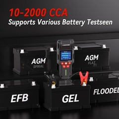 Car Battery Tester with Printer, 12V 24V Automotive Battery Load Tester 10-20…