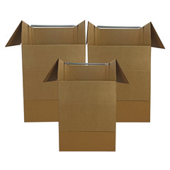 UBMOVE Large Corrugated Wardrobe Moving Boxes (Bundle of 3) 24″ x 24″ x40″