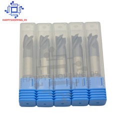 5Pcs 4 Flute 1/2″ x 5/8″ x 3″ Double End Solid Carbide End Mills – AlTiN Coated