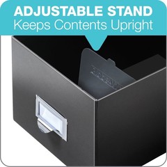 1 PCS Pendaflex Fiberboard Index Card Storage Box 3×5 Inch Solid Black 3X5BLA