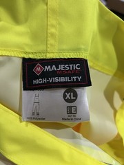 Majestic Clothing Extra Large, XL HIGH VISIBILTY YELLOW BIB OVERALL 75-2353