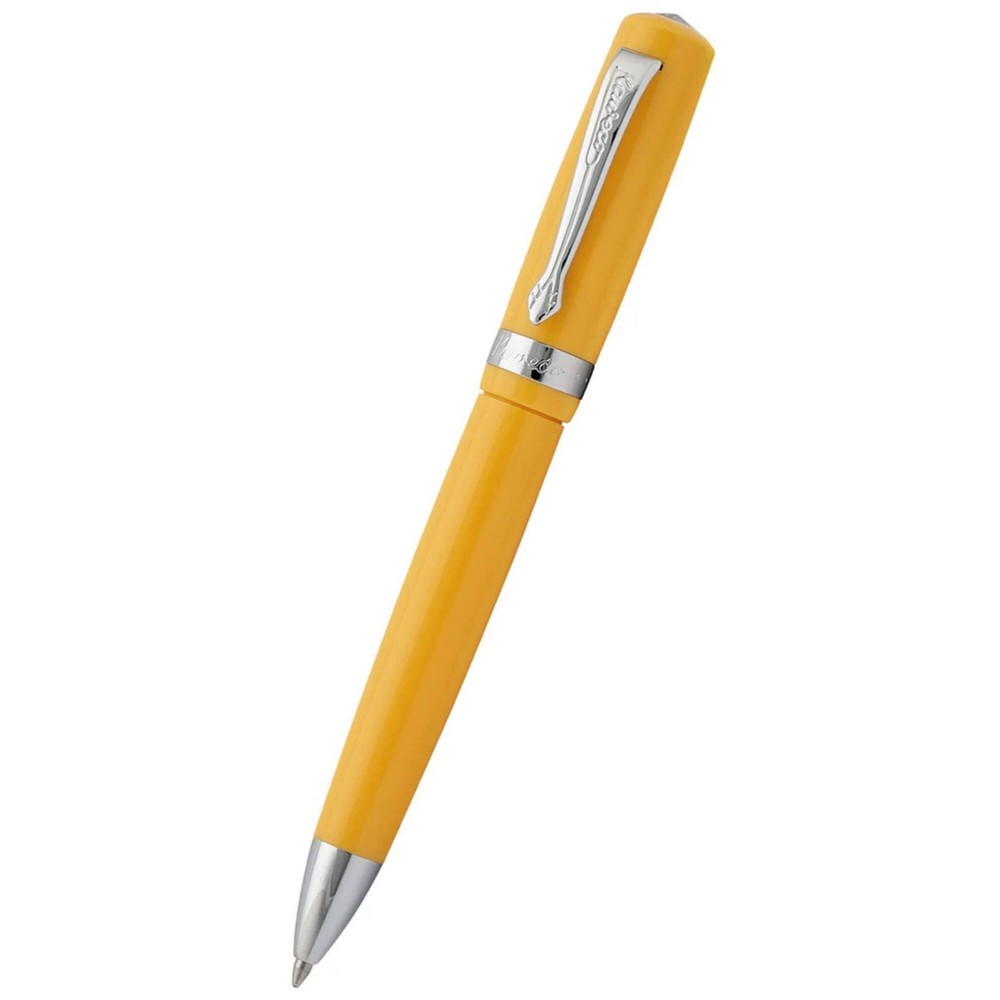 Kaweco Ballpoint Pen Student Yellow Finish Barrel with Chrome Trims 10000794
