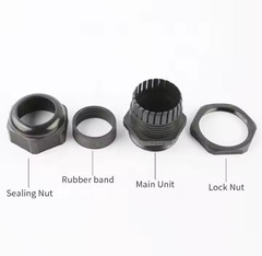 Cable Gland IP68 PG7 – PG63 Strain Relief – Grey Black