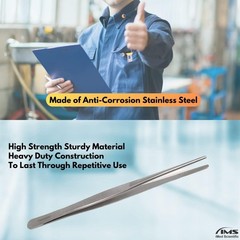 Blunt Serrated Tweezers Made of Stainless Steel Heat Resistant 8-inches