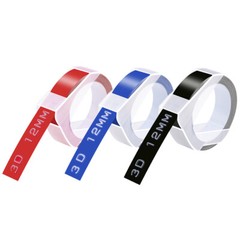 3PK 3D Embossing Tapes For DYMO Embossers Label Maker 1/2″ Red Blue Black