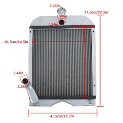 8N8005 86551430 2 low Full Aluminum Radiator For Ford Tractor 2N 8N 9N Model