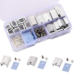 30Pcs TO220 Aluminum Heatsink & Insulator/Mounting Kits for MOSFET