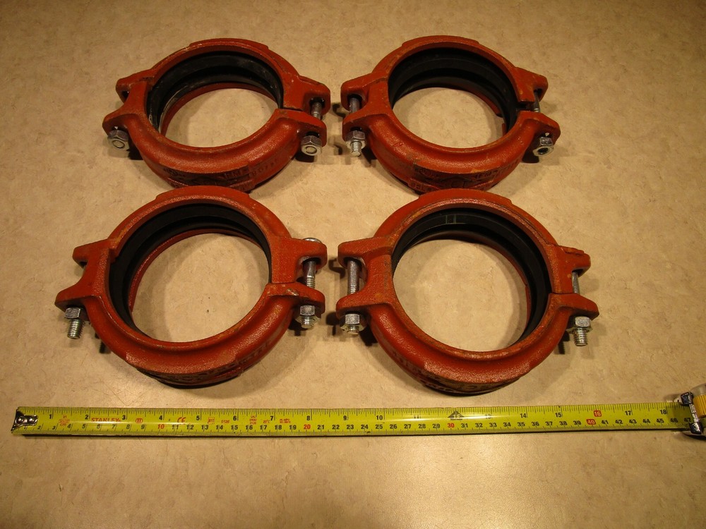 LOT OF 4 SCI 65LR LIGHTWEIGHT RIGID COUPLINGS WITH C GASKET, 4″, H0413