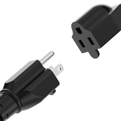 AC Port Plug 15A 125V, RV Shore Power Inlet Dual 20” Extension Cord w/Hole Saw
