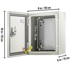VEVOR Steel Electrical Box Electrical Enclosure Box 10x8x6” Carbon Steel IP65