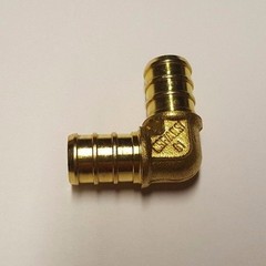 25 PIECES 1/2″ PEX ELBOW – BRASS CRIMP FITTINGS (LEAD-FREE)