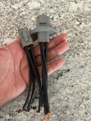 10 AWG Flanged Assembled Deutsch DTP 4 Pin waterproof connector 6″ Black wires