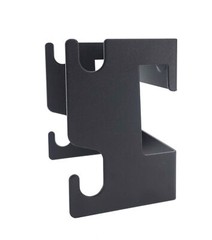 Black Metal Wall Mount Bracket 5.5×5.5×3.7″ Includes Hardware