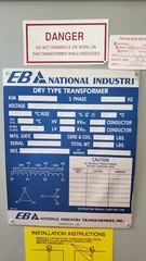 750 KVA Dry Type Transformer 12400 Delta 480Y 277 Sub Style EB National Industri