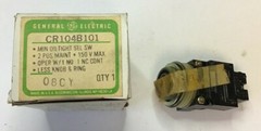 GENERAL ELECTRIC CR104B101 SELECTOR SWITCH 2POS 150V W/O KNOB&RING