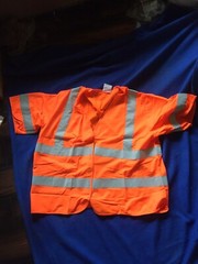 New Safety Gear PIP High Visibility Orange Reflective Safety Vest Size 4X/5X