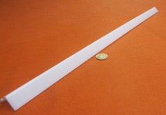 UHMW White 90 Degree Angle, 1/8″ Wall Thickness x 1.00″ Arm Widths x 24″ Long