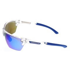 MCR Safety Dominator 3 Safety Glasses Clear Frame Ice Blue Mirror Lens