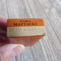 Vintage Map Pins Tacks Lot 13 Labelon Graffco Boxes Medium Head Pink White Red