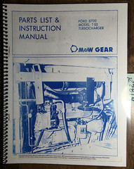 M&W Gear T-55 Turbocharger for Ford 8700 Installation & Parts Manual 3504