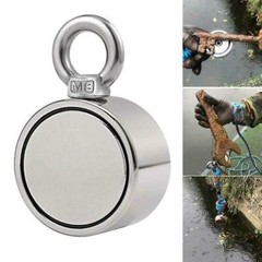 Double Sided Super Strong Neodymium Fishing Magnet 400/600/800LB Pulling Force
