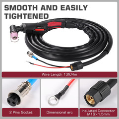 ARCCAPTAIN AG60 Plasma Cutting Torch Gun 4 M Cable for CUT50 Pilot Arc Non-Touch